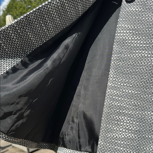 Christopher & Banks Missy Tweed Coat Jacket Grey& Black Women's Large Classy EUC - Picture 5 of 15